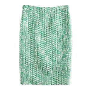 J Crew No 2 Clover Tweed Pencil Skirt